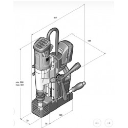Máquina de furar com base magnética FEIN AKBU 35 PMQ SELECT
